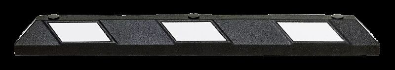 Leitbalken LIMNOS, schwarz mit weißen Reflexstreifen