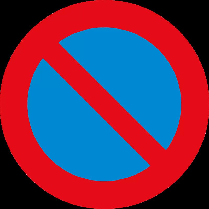 Thermoplastische Fahrbahnmarkierung Symbol: Parkverbot 