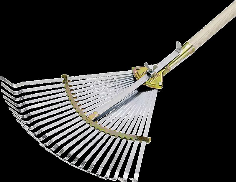 Laubbesen BREUX aus Stahl mit Stieldülle mit Flachzinken, verstellbar.