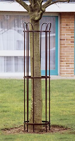 Baumschutzgitter TULIP, 1870 x 555 mm, in RAL 8017 schokoladenbraun