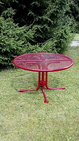Tisch EGNA in RAL 3000 feuerrot