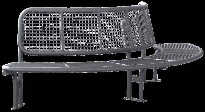 Sitzbank ASOLO 120° in RAL 7016 anthrazitgrau
