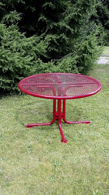 Tisch EGNA in RAL 3000 feuerrot