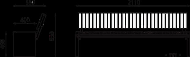 Sitzbank TERNI mit RL