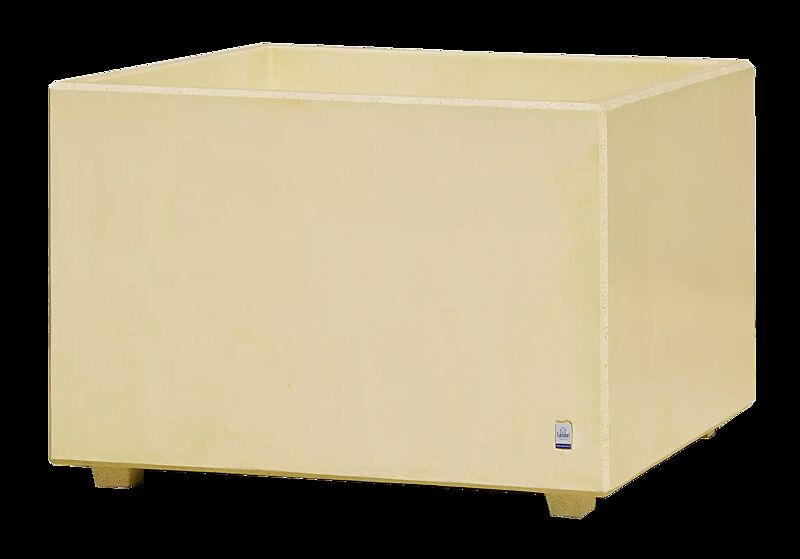 Pflanzbehälter ANDROMEDA, quadratisch, Beton mit Acrylbeschichtung in elfenbein - 9