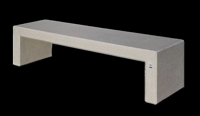 Sitzbank ANDROMEDA, rekonstituierter Naturstein (poliert) mit transparenter Beschichtung in cremeweiß - 18P