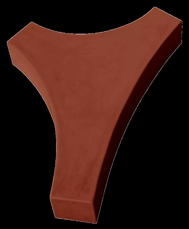 Sitzinsel FOLIA, Beton mit Acrylbeschichtung in ziegelrot - 8