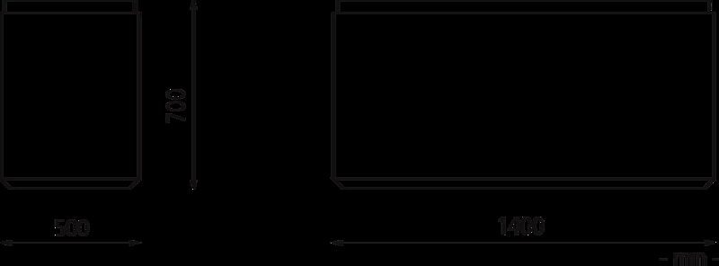 Pflanzbehälter RECTANGULAR aus Beton