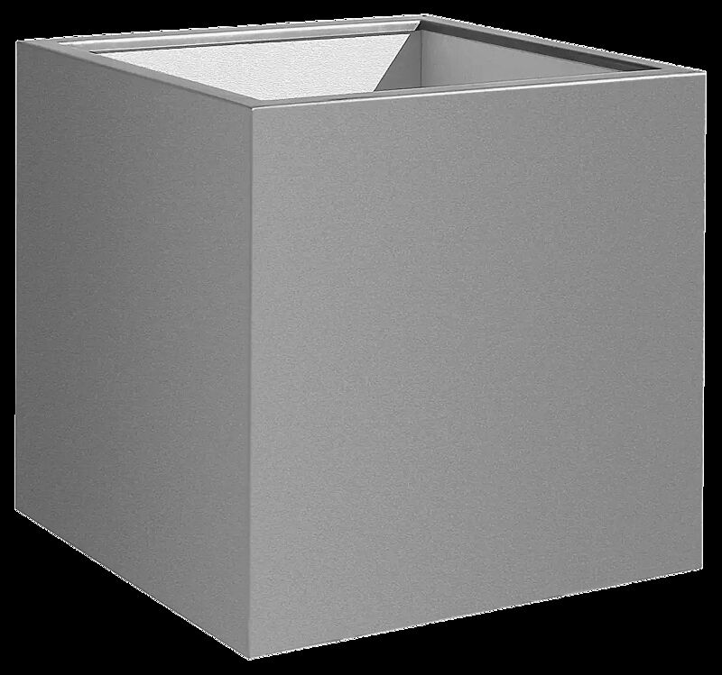 Pflanzbehälter MALOUT, 34 Liter, Höhe 400 mm, in RAL 9007 graualuminium