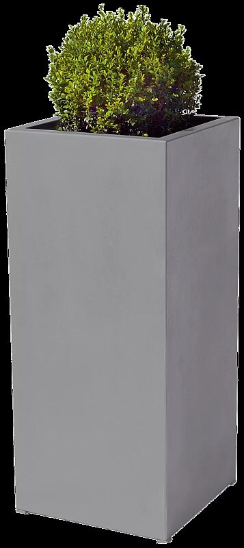 Pflanzbehälter MALOUT, 53 Liter, Höhe 1000 mm, in RAL 9007 graualuminium