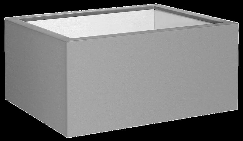 Pflanzbehälter MALOUT, 89 Liter, Höhe 400 mm, in RAL 9007 graualuminium