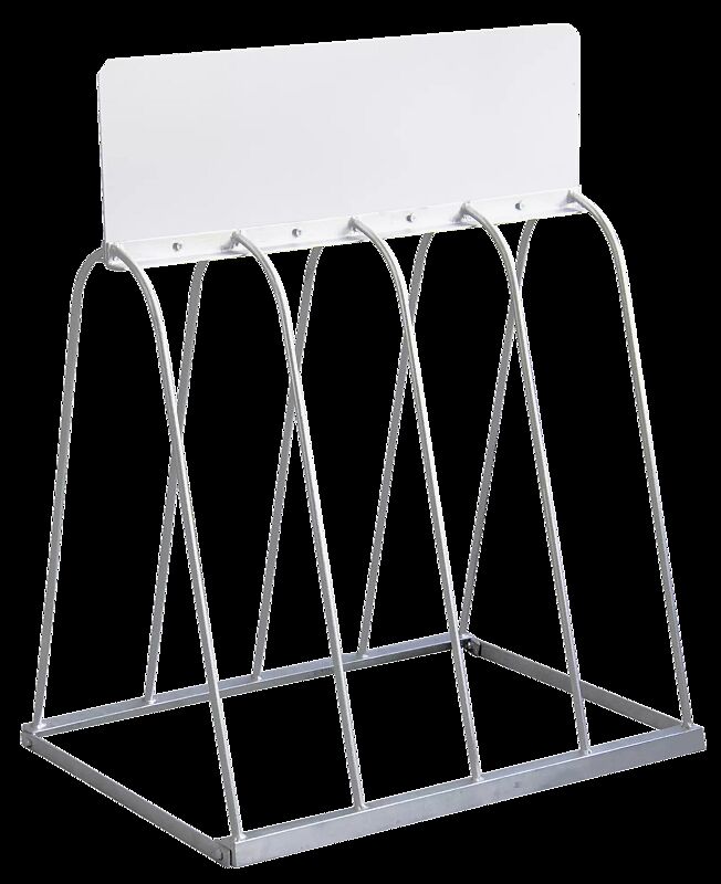 Fahrradständer WARWICK mit Werbeschild, 4 Stellplätze, feuerverzinkt