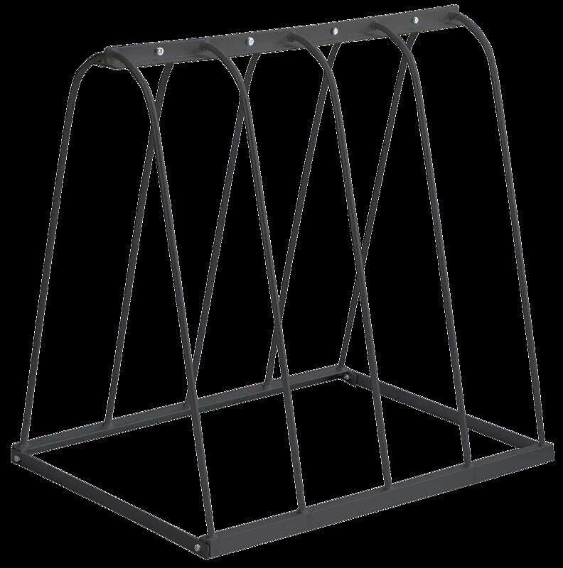 Fahrradständer WARWICK ohne Werbeschild, 4 Stellplätze, in RAL 7012 basaltgrau