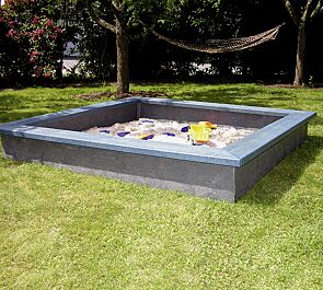 Sandkasten MULAN, Sitzflächen blau