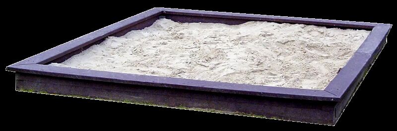 Sandkasten BUDDELFLINK in braun, aus Recyclingkunststoff