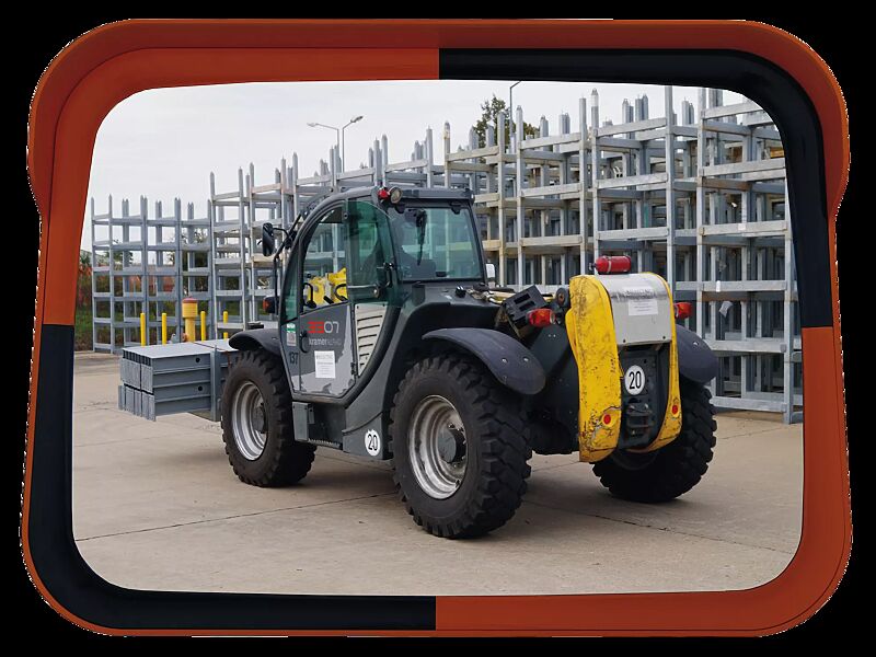 Verkehrsspiegel HOFFEN 600 x 400 mm, gelb-schwarz