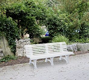 Sitzbank RIETI in weiß, Breite 2000 mm
