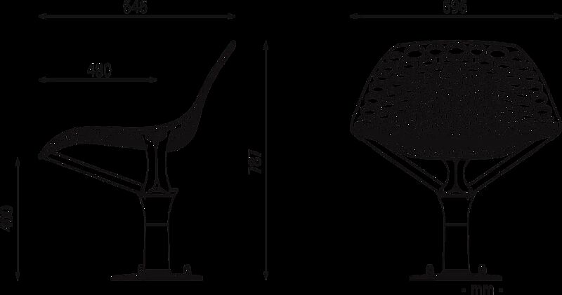 Sitz KEO mit Rückenlehne