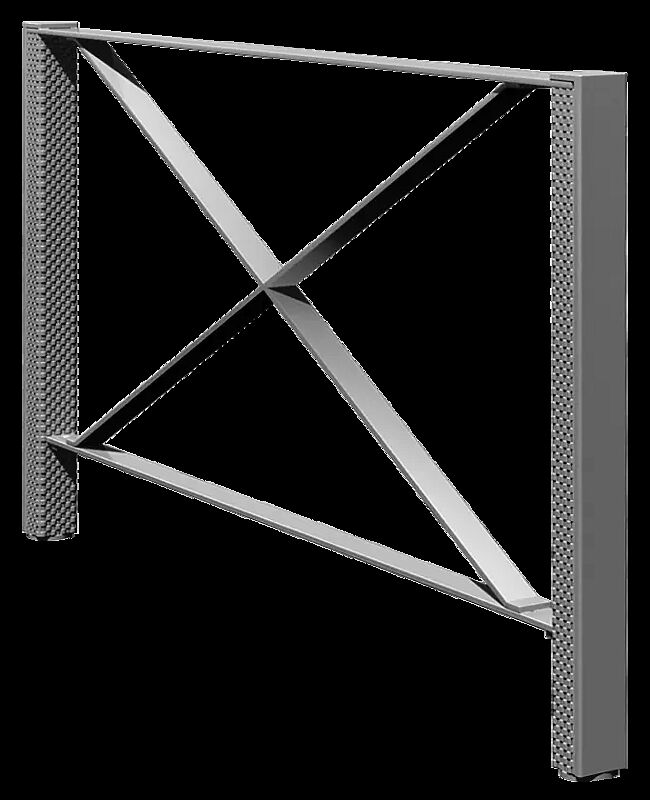 Geländersystem PIXEL, Breite 1000 mm, in RAL 7016 anthrazitgrau