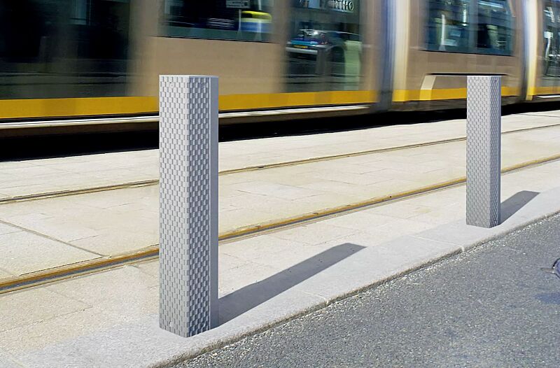 Poller PIXEL in RAL 9006 weißaluminium 