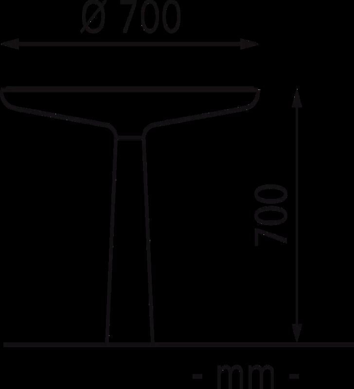 Tisch TEO mit Holzauflage