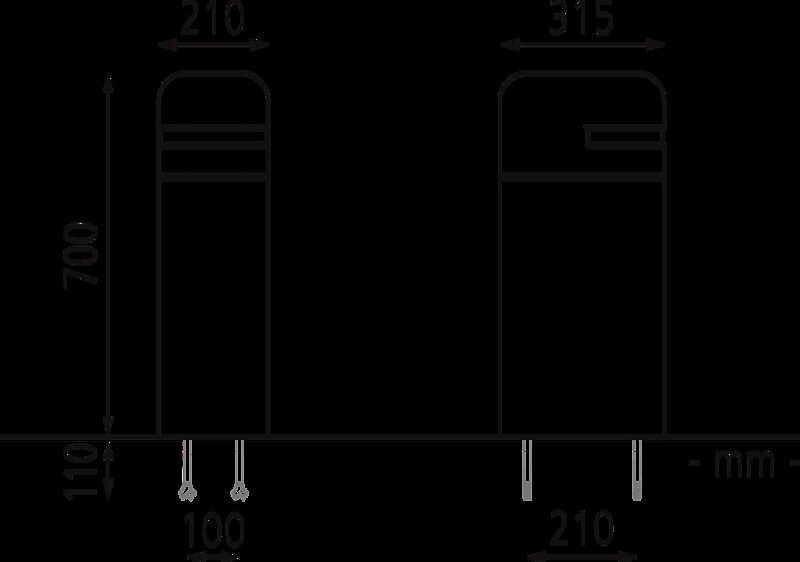 Poller TEO zum Einbetonieren
