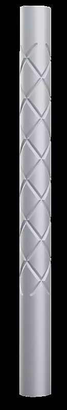 Poller STRIUM CAPITAN mit Flachkopf, in RAL 7035 lichtgrau