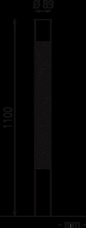 Poller STRIUM HELIX zum Aufdübeln, Ø 89 mm, Flachkopf