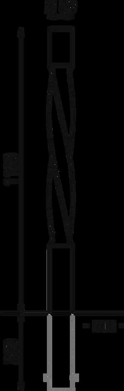 Poller STRIUM VARIO zum Einbetonieren, Ø 89 mm, Flachkopf