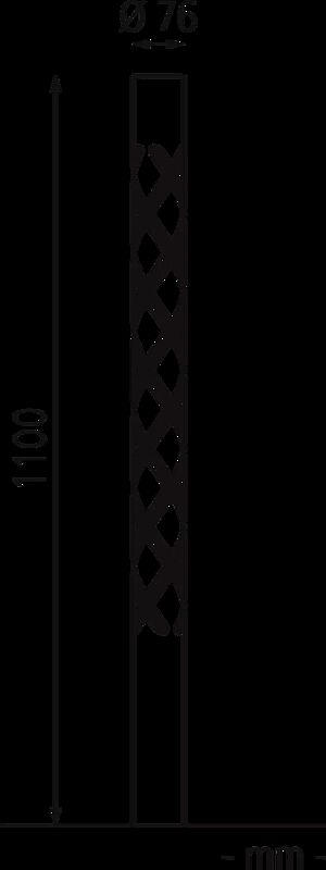 Poller STRIUM CAPITAN zum Aufdübeln, Ø 76 mm, Flachkopf