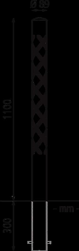 Poller STRIUM CAPITAN zum Einbetonieren,  Ø 89 mm, Rundkopf