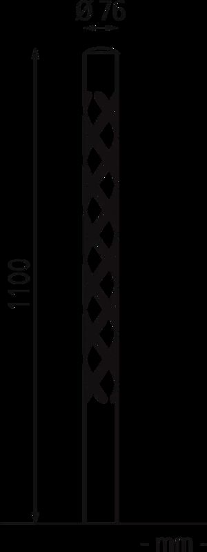 Poller STRIUM CAPITAN zum Aufdübeln,  Ø 76 mm, Rundkopf