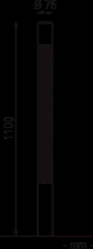 Poller STRIUM HELIX zum Aufdübeln, Ø 76 mm, Rundkopf