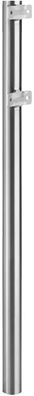 Rohrpfosten Ø 60,3 mm inkl. angeschweißten Befestigungsplatten, zum Einbetonieren, Edelstahl