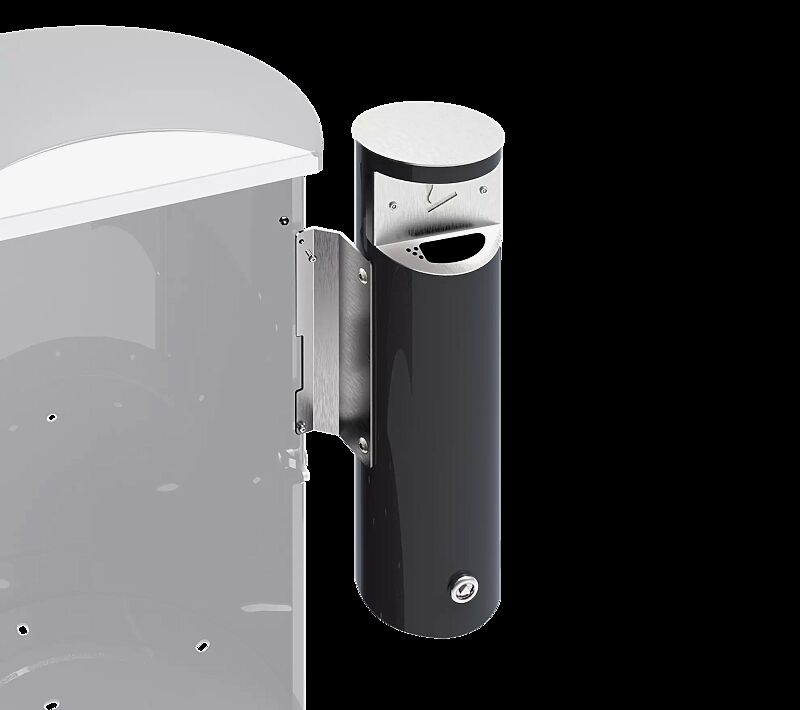 Ascher, nachrüstbar für seitliche Befestigung, aus Stahl, pulverbeschichtet in Behälterfarbe