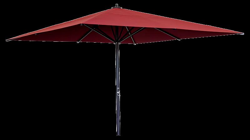 Mittelmastschirm CENTRO, Aluminiumkonstruktion anthrazitgrau RAL 7016, Schirmtuch in brasserie