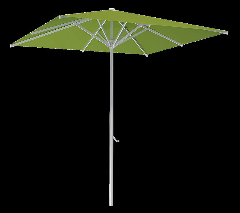Mittelmastschirm SAMARA, Aluminiumkonstruktion silber eloxiert