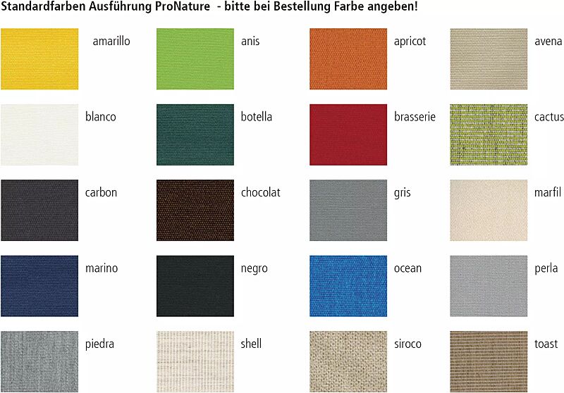 Mittelmastschirm SAMARA 2500 x 3500 mm, Aluminium pulverbeschichtet