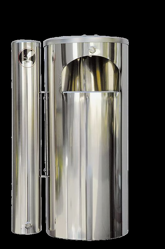 Abfallbehälter FINTWIN, 30 Liter, mit Ascher