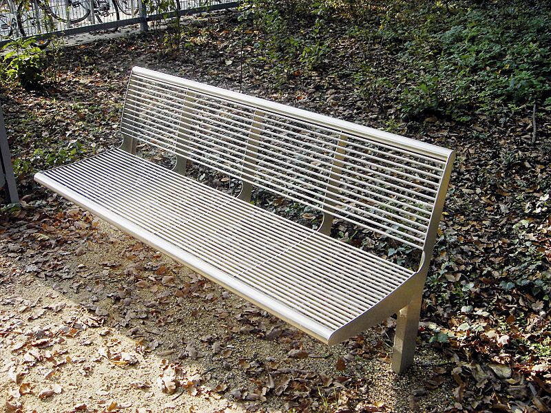 Sitzbank CARPI mit Rückenlehne, Breite 1800 mm