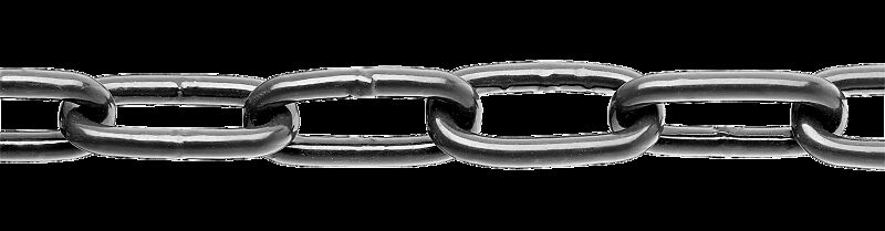 Absperrkette aus Stahl in RAL 7021 schwarzgrau