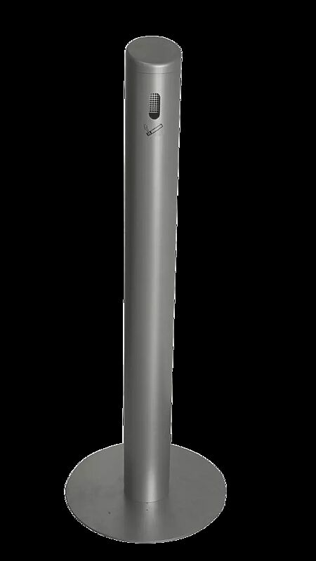 Standascher SMOKER aus Aluminium, mit Fußplatte, in DB 703 eisenglimmer