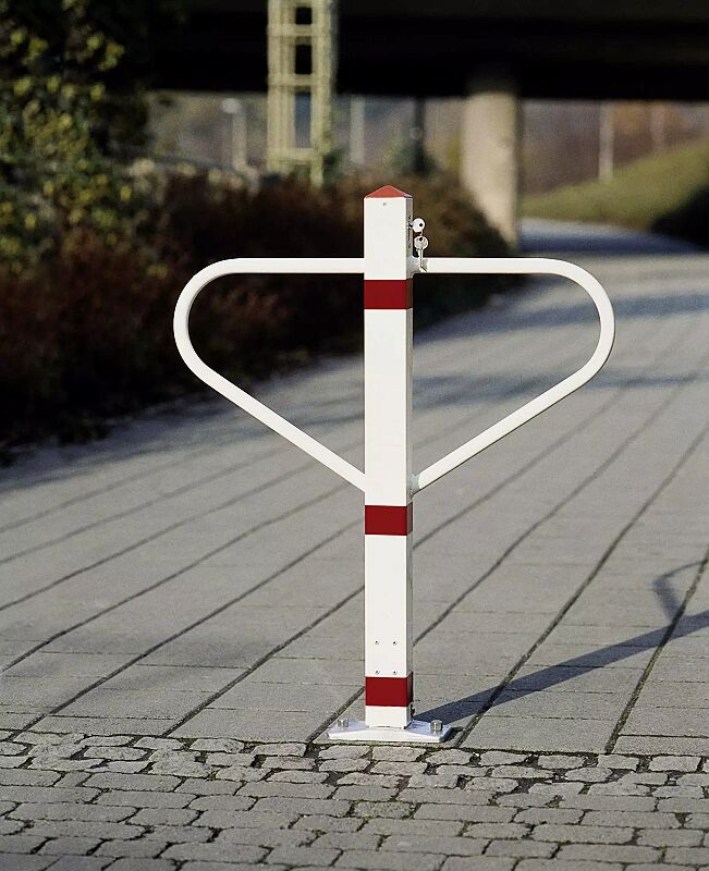 Parkbügel BARCELONA abschließbar, kippbar auf Bodenplatte