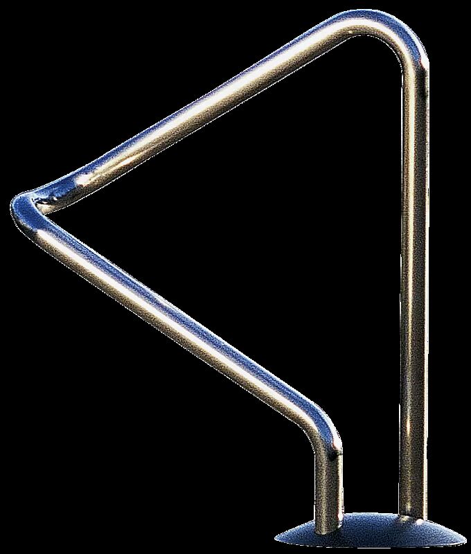 Anlehnbügel AUSTIN, kurzer Bügel, Edelstahl