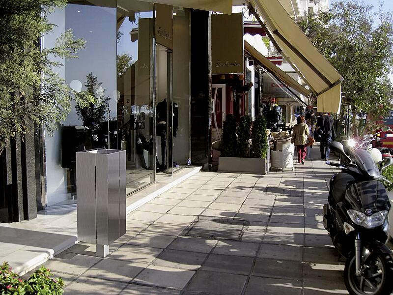 Abfallbehälter NANUK, Korpus: Edelstahlblech