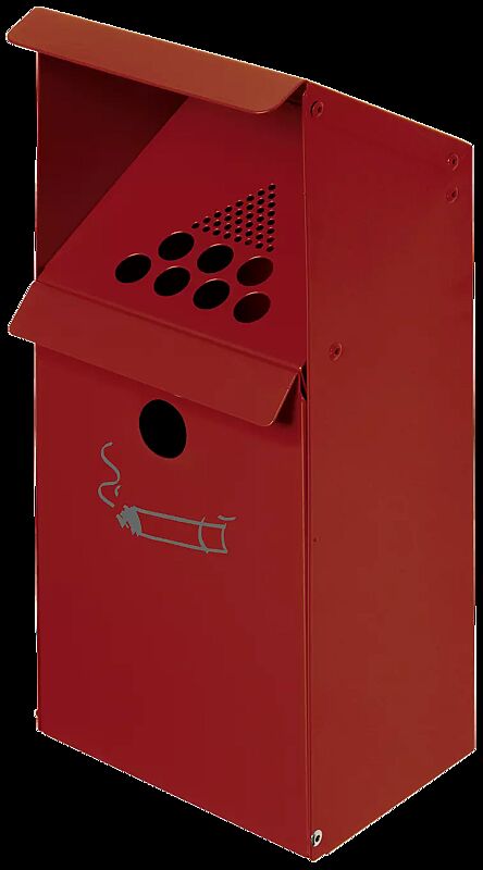 Wandascher NOTTINGHAM, zur Wandbefestigung, in RAL 3000 feuerrot