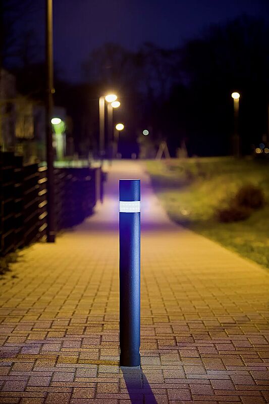 Pollerleuchte IXELLES, mit 3p-Technologie, in DB 703 eisenglimmer