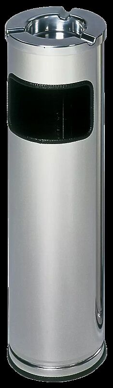 Abfallbehälter BONN mit Ascher, aus Edelstahl