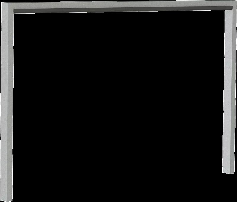 Anlehnbügel EDGETYRE, Breite 1005 mm, in RAL 9006 weißaluminium