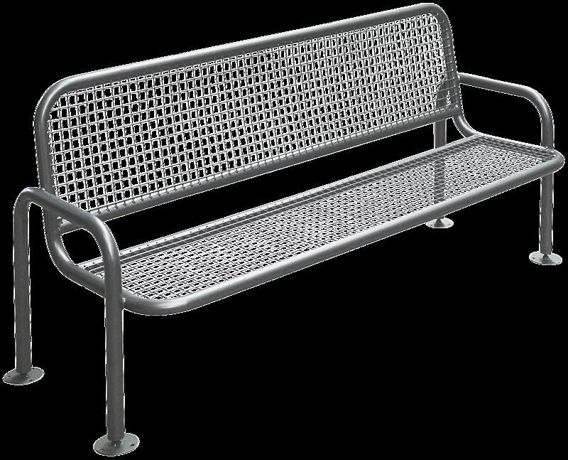 Sitzbank RIMINI mit Rücken- und Armlehnen, in DB 703 eisenglimmer